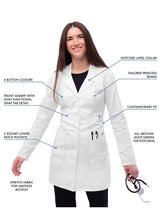 Women's 36" Tab-Waist Lab Coat