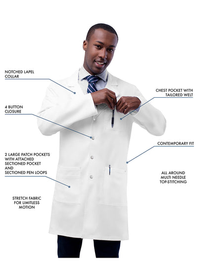 Unisex 36" Snap Front Lab Coat