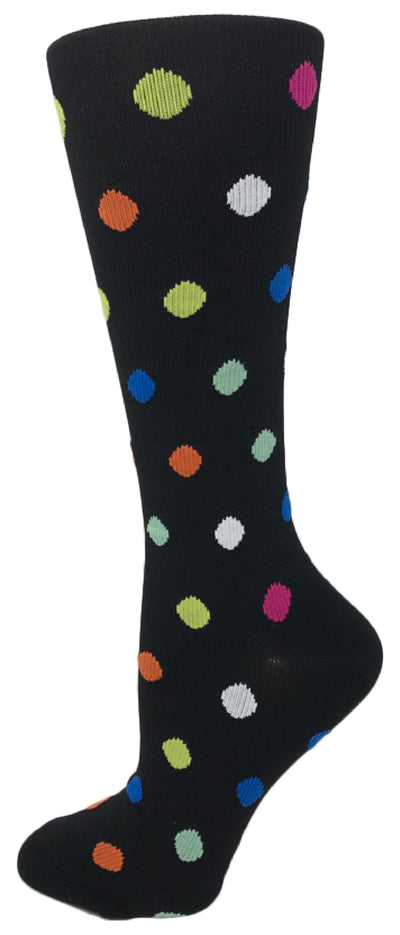 Black Polka Dot - Doctor's Choice 8-15 MmHg Knit Compression Socks