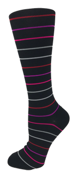 Black Stripes - Doctor's Choice 8-15 MmHg Knit Compression Socks