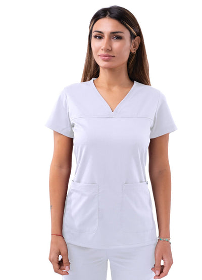 Women's Sweetheart V-neck Scrub Top