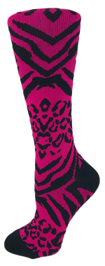 Pink Animal Print - Doctor's Choice 8-15 MmHg Knit Compression Socks